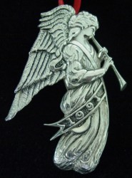 USHS 1991 Angel Sterling Ornament image