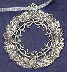 2003 Lunt Wreath Sterling Ornament image