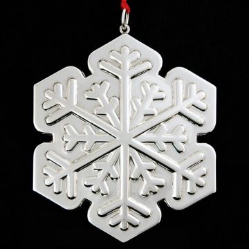 2002 New England Sterling Snowflake Ornament image