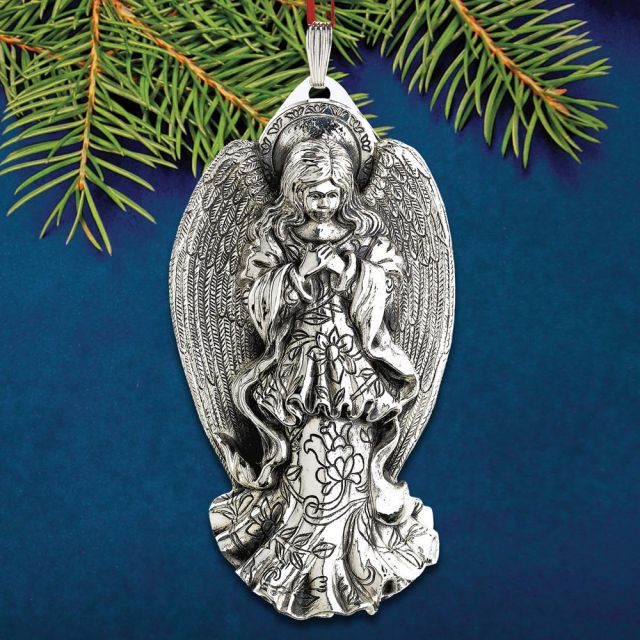 sterling silver angel christmas ornaments