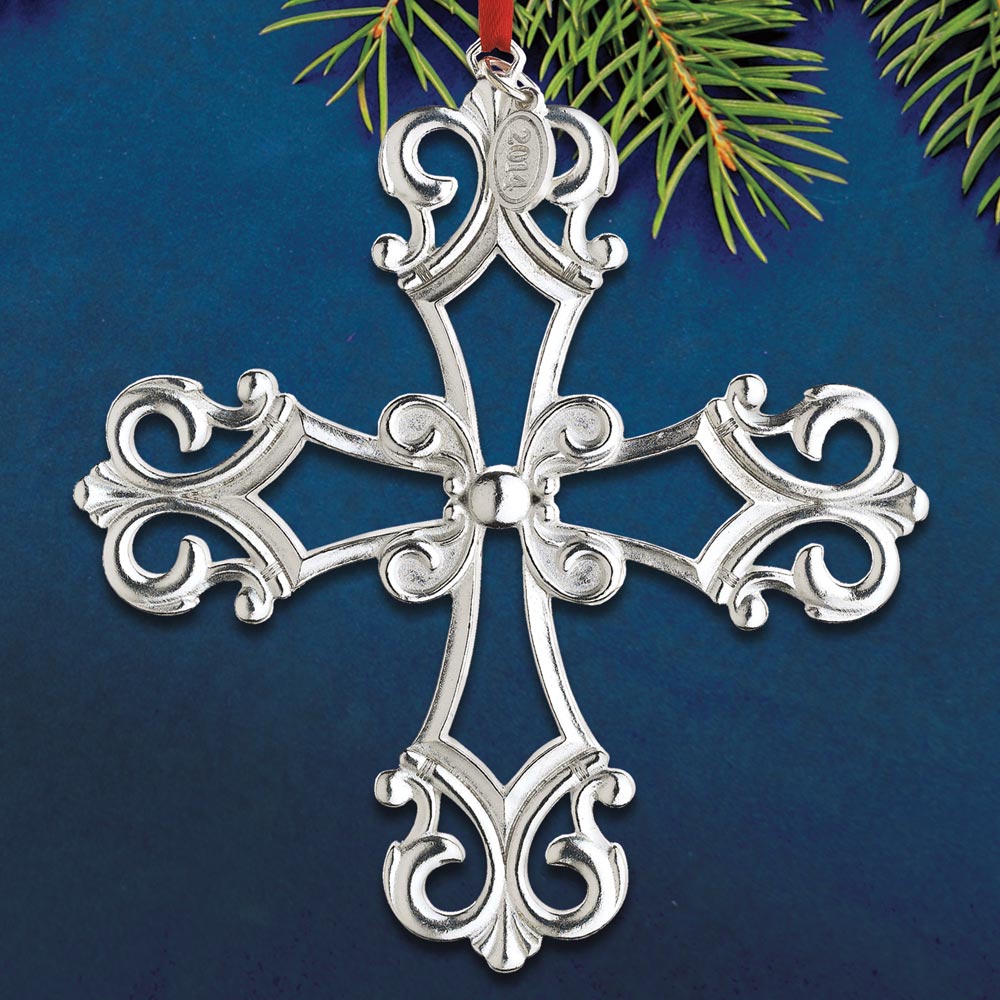 2014 Reed & Barton Classical Cross Silverplate Ornament | Sterling ...