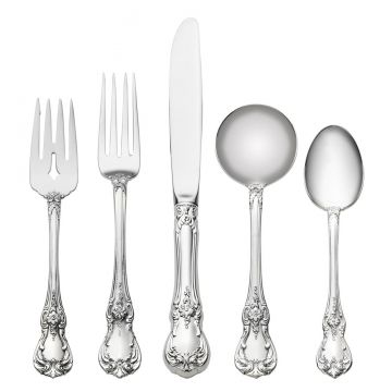Towle Old Master 5 Piece Place Setting with Cream Soup Spoon Sterling Silver image