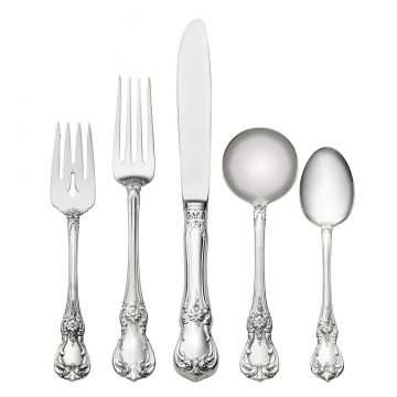 Towle Old Master 5 Piece Dinner Setting with Cream Soup Spoon Sterling Silver image