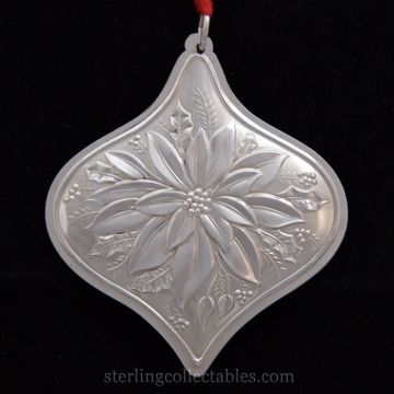 1985 Towle Floral Medallion Sterlilng Ornament image
