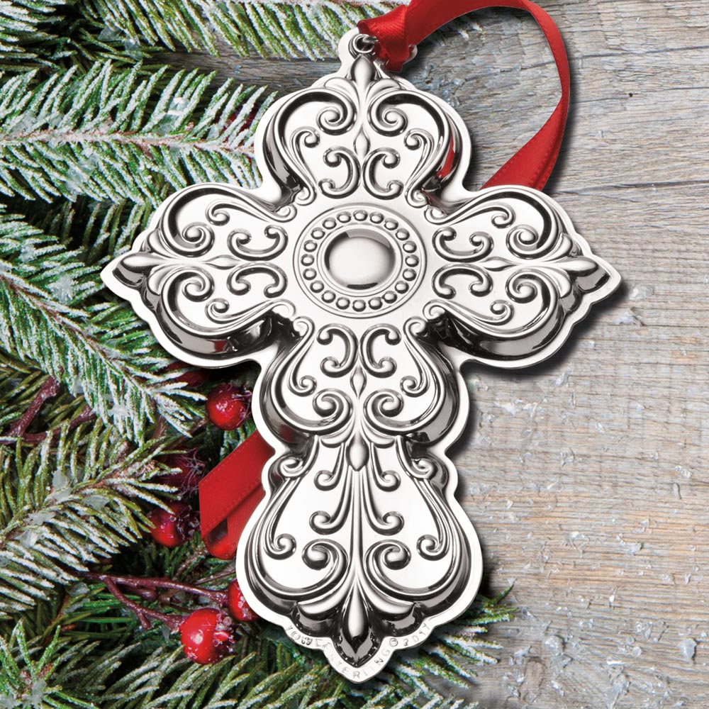 Sterling Collectables: 2017 Towle Cross 25th Edition Sterling Ornament