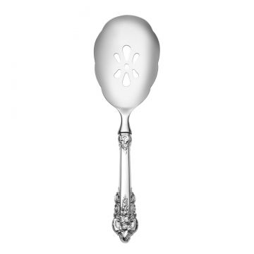 Wallace Grande Baroque Pierced Serving Spoon Sterling Silver image