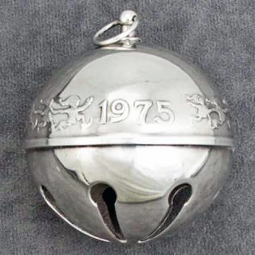 1975 Wallace Sleigh Bell Silverplate Ornament image