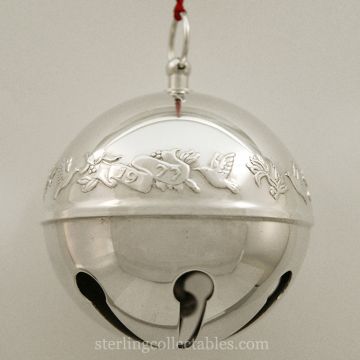 1977 Wallace Sleigh bell Silverplate Ornament image