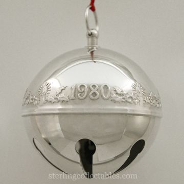 1980 Wallace Sleigh Bell Silverplate Ornament image