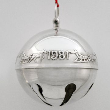 1981 Wallace Sleigh Bell Silverplate Ornament image