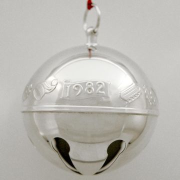 1982 Wallace Sleigh Bell Silverplate Ornament image