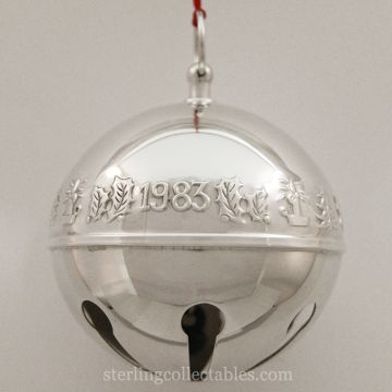 1983 Wallace Sleigh Bell Silverplate Ornament image