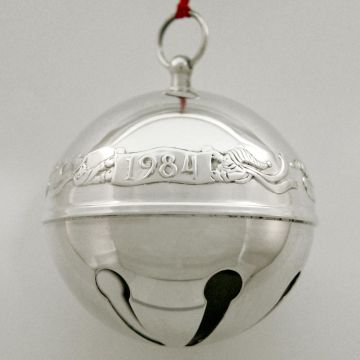 1984 Wallace Sleigh Bell Silverplate Ornament image