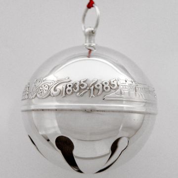 1985 Wallace Sleigh Bell Silverplate Ornament image