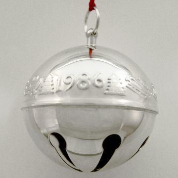 1986 Wallace Sleigh Bell Silverplate Ornament image