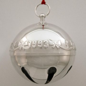 1993 Wallace Sleigh Bell Silverplate Ornament image