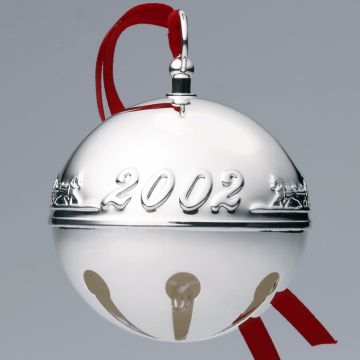 2002 Wallace Sleigh Bell Silverplate Ornament image