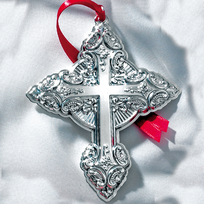 Sterling Collectables: 2004 Wallace Grande Baroque Cross Sterling Ornament