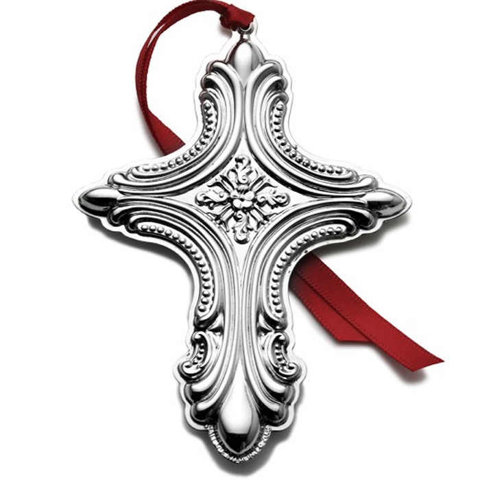 Sterling Collectables: 2008 Wallace Grande Baroque Cross Sterling Ornament