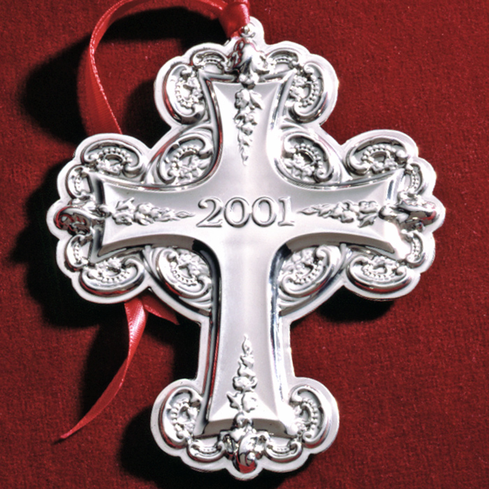 Sterling Collectables: 2001 Wallace Grande Baroque Cross Sterling Ornament