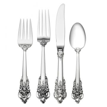 Wallace Grande Baroque 4 Piece Place Setting Sterling Silver image