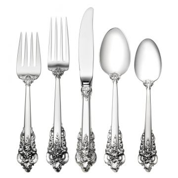 Wallace Grande Baroque 5 Piece Place Setting Sterling Silver image