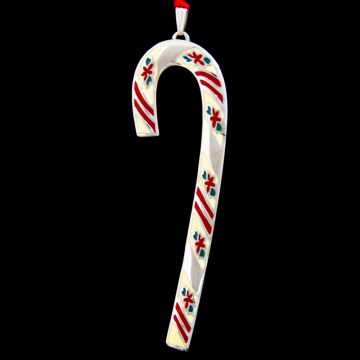 1981 Wallace Candy Cane Silverplate Ornament image